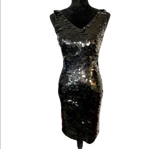 1980 Black Tie Vintage sequence Little Black Dress